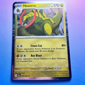 haxorus - 070/086 (holo rare) — pokemon: black bolt